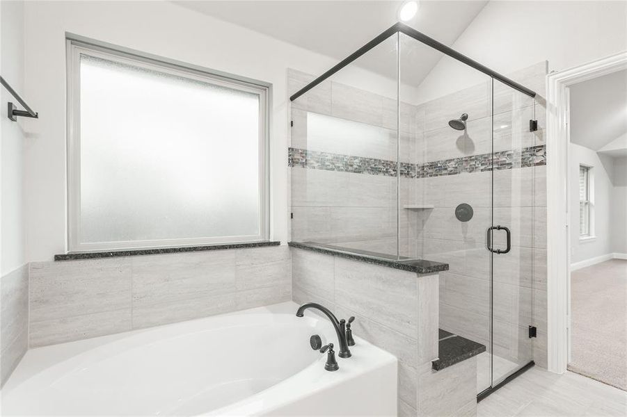 Furnished interior view inside a new home in Stone River Glen 60s, Royse City (Image 10).