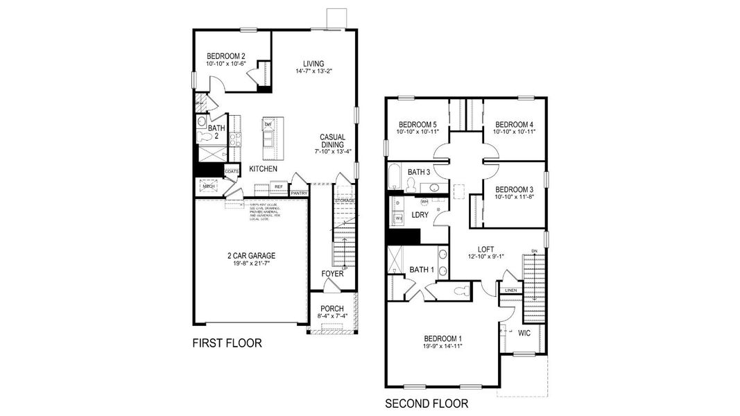2D floor plan layout of this home in Sky Ranch, Watkins, CO (Image 3).