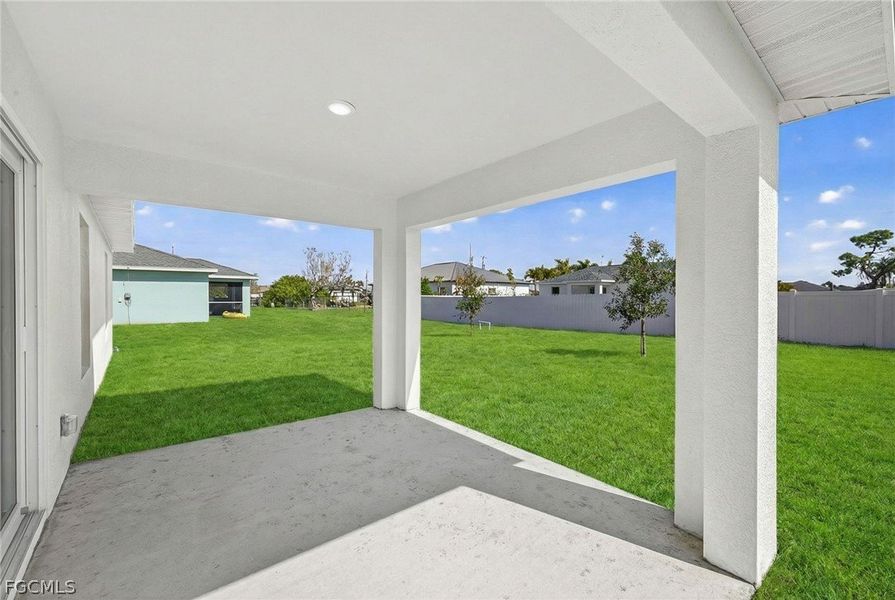 Exterior details and patio area of a home in Cape Coral, Cape Coral (Image 4). Exterior details and patio area of a home in Cape Coral, Cape Coral (Image 4).