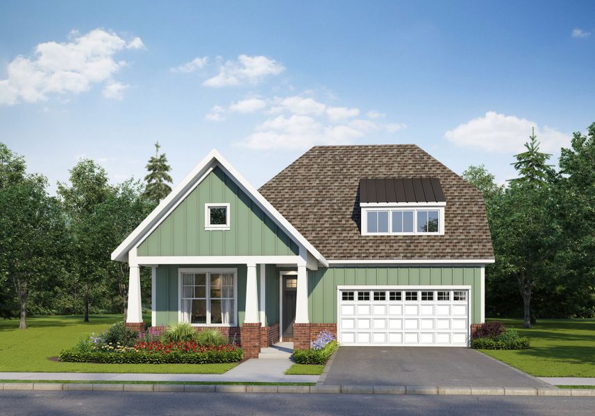 Front exterior of a home in the White Oak 55+ community, located in Arlington, TN (Image 8).