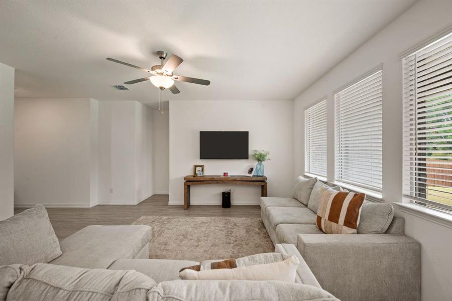 Furnished interior view inside a new home in Hurricane Creek: Classic 60s, Anna (Image 13). Furnished interior view inside a new home in Hurricane Creek: Classic 60s, Anna (Image 13).