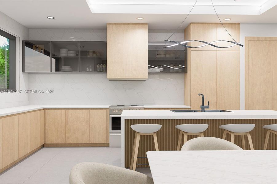 Furnished interior view inside a new home in , Fort Lauderdale (Image 8).