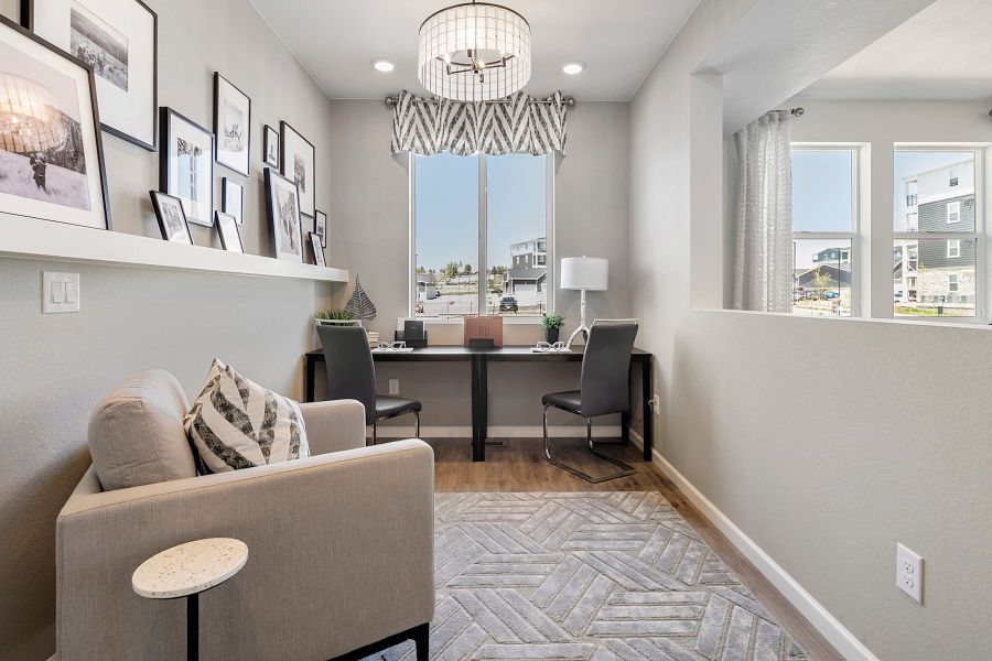 Representative furnished interior of a home built from the 4 by Tri Pointe Homes in Sugar Mill Village, Longmont (Image 6).