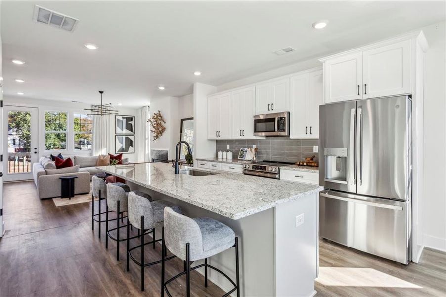 Furnished interior in a model home at Three Points at Chosewood Park in Atlanta (Image 8).