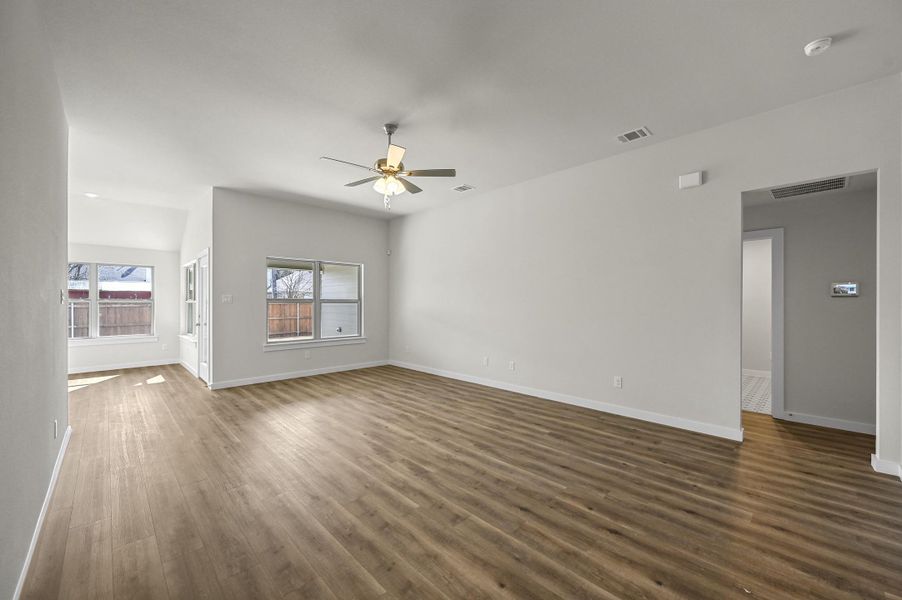Representative unfurnished interior of a home built from the Cambria I by Cheldan Homes in Sunset Ridge, Keene (Image 22). Representative unfurnished interior of a home built from the Cambria I by Cheldan Homes in Sunset Ridge, Keene (Image 22).