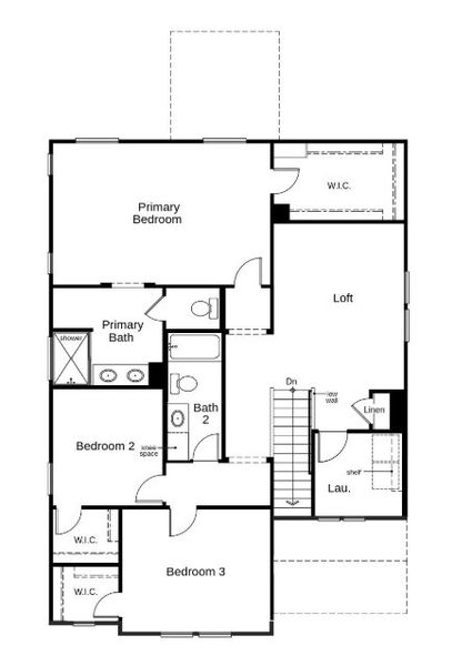 2D floor plan layout of this home in Ventana de Estrellas Traditions, Goodyear, AZ (Image 3).