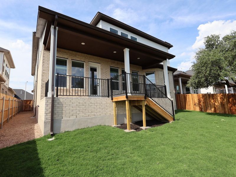 Exterior details and patio area of a home in Edgewood, Leander (Image 4). Exterior details and patio area of a home in Edgewood, Leander (Image 4).