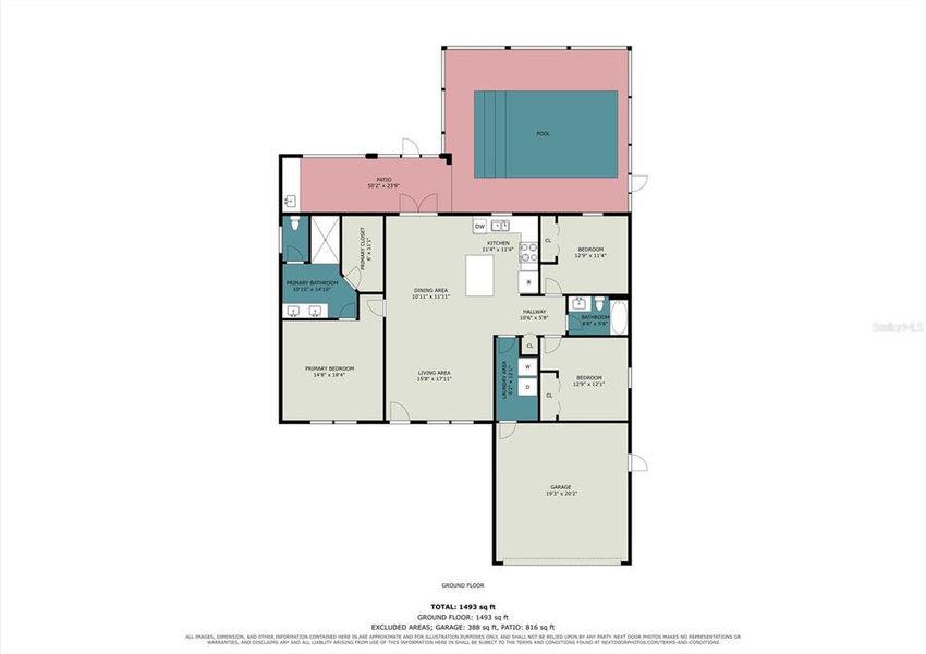 2D floor plan layout of this home in , Port Charlotte, FL (Image 6). 2D floor plan layout of this home in , Port Charlotte, FL (Image 6).