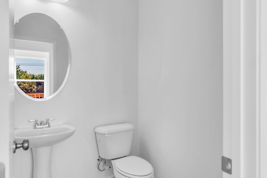 Spacious guest bathroom