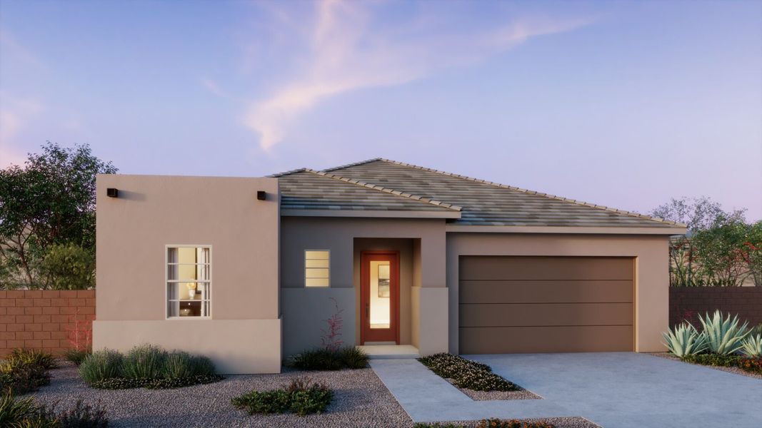 Representative exterior photo of a completed home built from the Dove by Mattamy Homes in Saguaro Reserve II, Marana, AZ (Image 2).