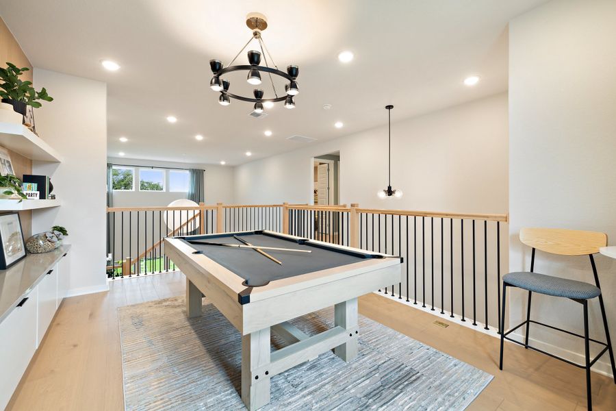 Furnished interior view inside a new home in Heritage, Dripping Springs (Image 43).
