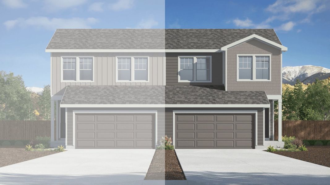 Representative exterior photo of a completed home built from the BOXELDER by D.R. Horton in Ellston Park, Colorado Springs, CO (Image 6). Representative exterior photo of a completed home built from the BOXELDER by D.R. Horton in Ellston Park, Colorado Springs, CO (Image 6).