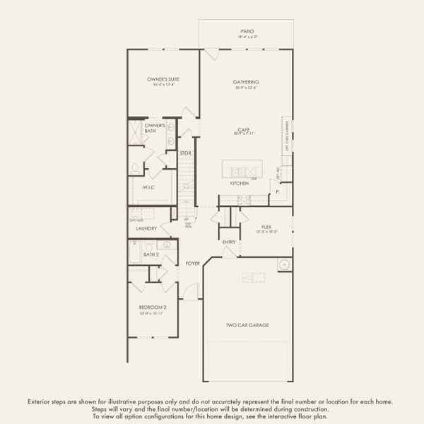 2D floor plan layout for the Brashear by Pulte Homes in Bradshaw Farms Reserve, Mount Juliet, TN (Image 4).