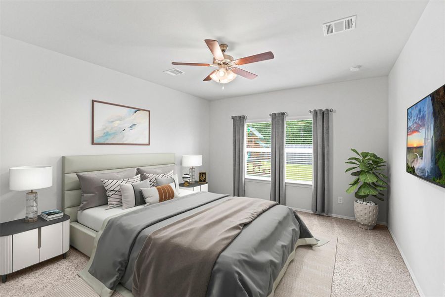 Furnished interior view inside a new home in Liberty Collection at Fairway Farms, Tomball (Image 5).