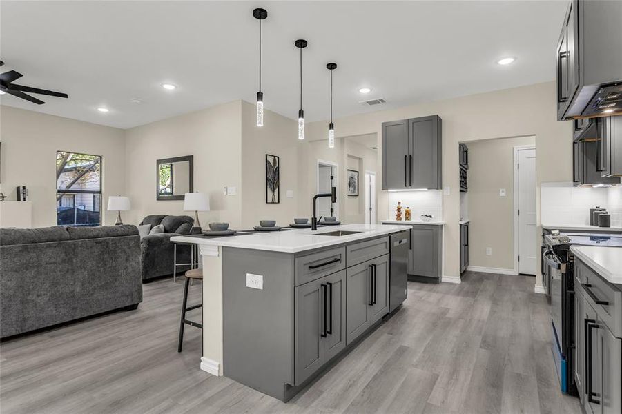Furnished interior view inside a new home in , Gun Barrel City (Image 17).