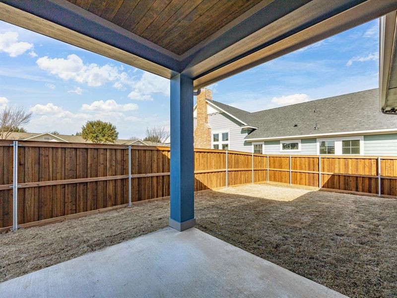 Exterior details and patio area of a home in , Midlothian (Image 3). Exterior details and patio area of a home in , Midlothian (Image 3).