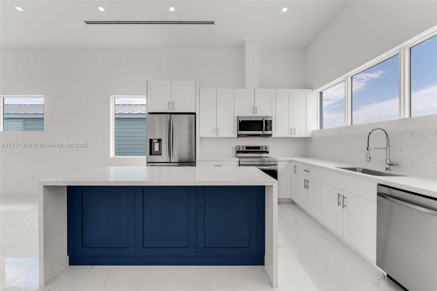 Furnished interior view inside a new home in , Key Largo (Image 9).