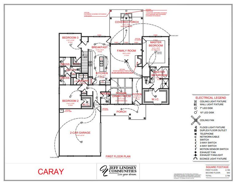 2D floor plan layout of this home in Mill Farms, Peachtree City, GA (Image 3).