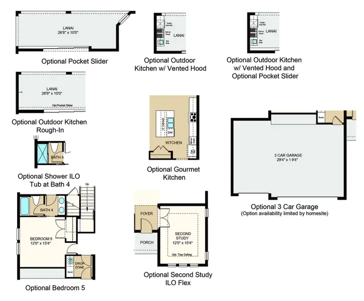 2D floor plan layout of this home in Firethorn, Parrish, FL (Image 3).
