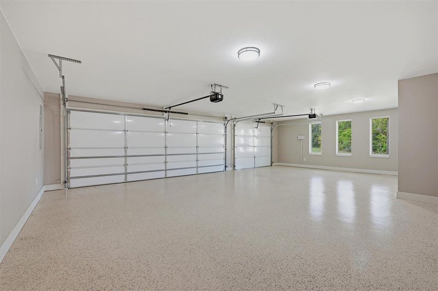 3 CAR Oversized Garage with Epoxy Flooring