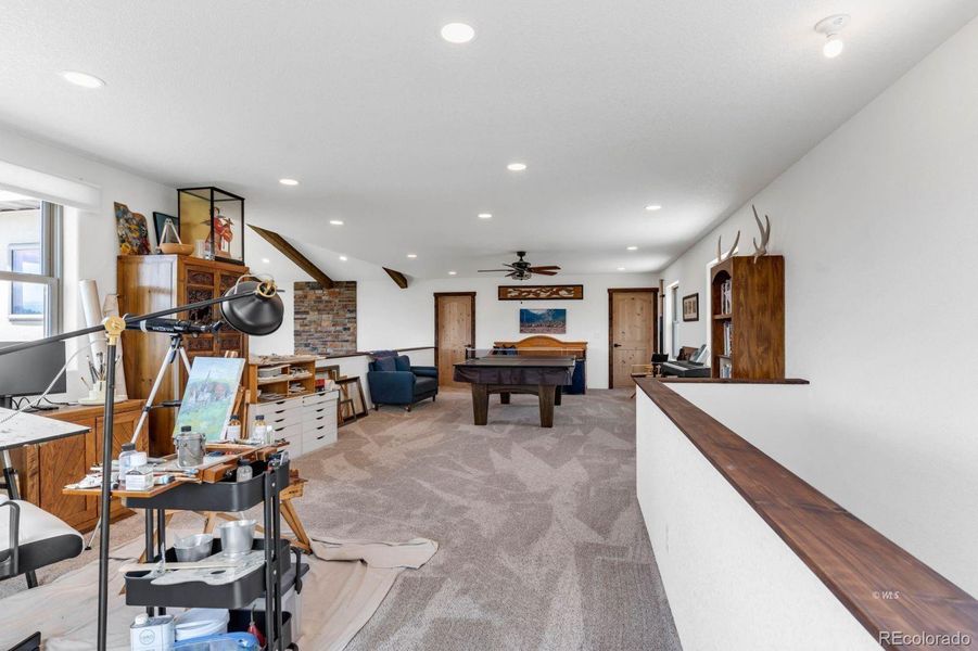 Upstairs hobby/game room
