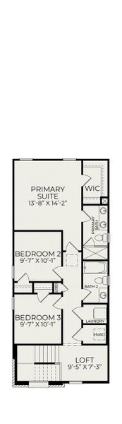 2D floor plan layout for the Flint C by Homes by Dickerson in Chatham Park, Pittsboro, NC (Image 4). 2D floor plan layout for the Flint C by Homes by Dickerson in Chatham Park, Pittsboro, NC (Image 4).
