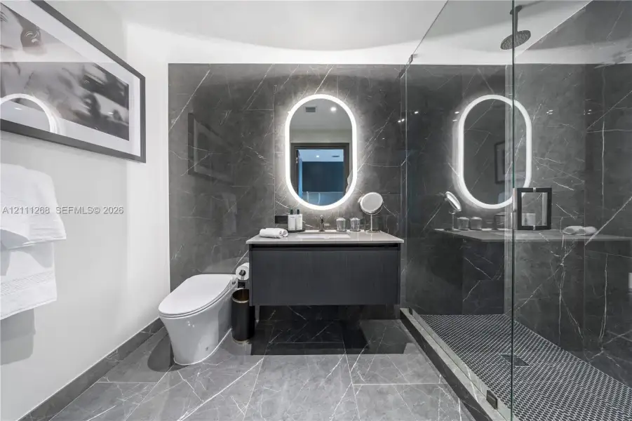 Furnished interior view inside a new home in , Miami (Image 15).