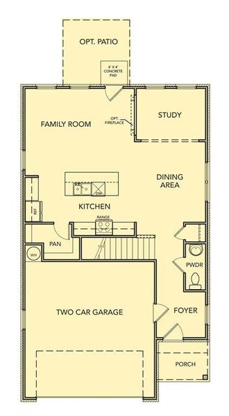 2D floor plan layout of this home in Park Center Pointe, Austell, GA (Image 4).