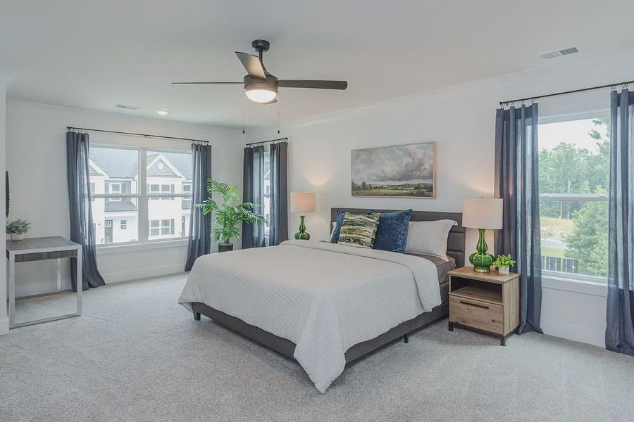Representative furnished interior of a home built from the 1557 Townhome by Adams Homes in Parkstone Place Townhomes, Roebuck (Image 11).