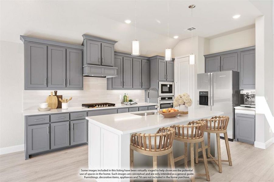 Furnished interior view inside a new home in Creekview Meadows, Pilot Point (Image 9).