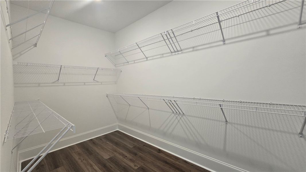 Ample wire shelving units outfit this functional w