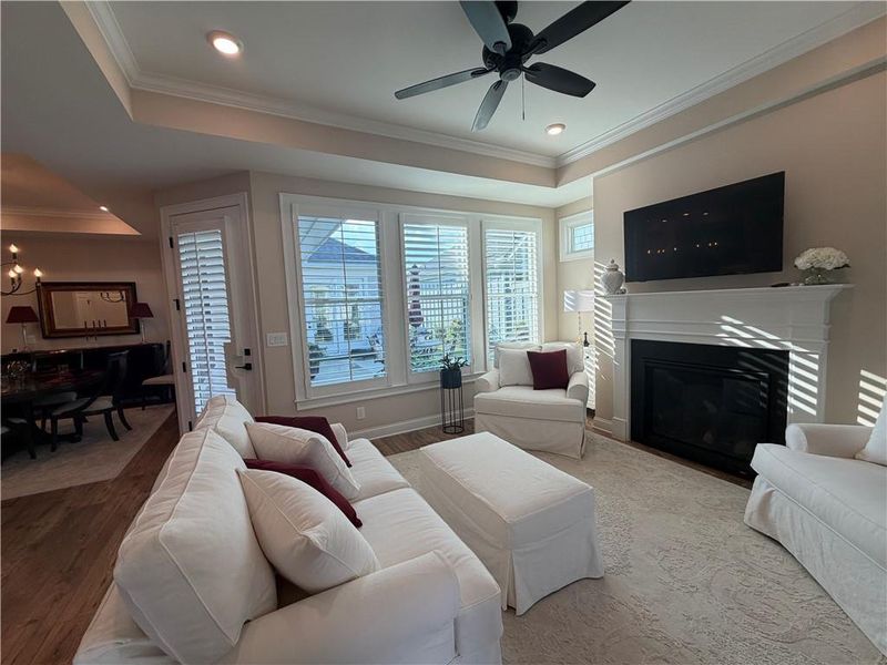 Furnished interior view inside a new home in The Courtyards at Bailey Farms, Dacula (Image 43). Furnished interior view inside a new home in The Courtyards at Bailey Farms, Dacula (Image 43).