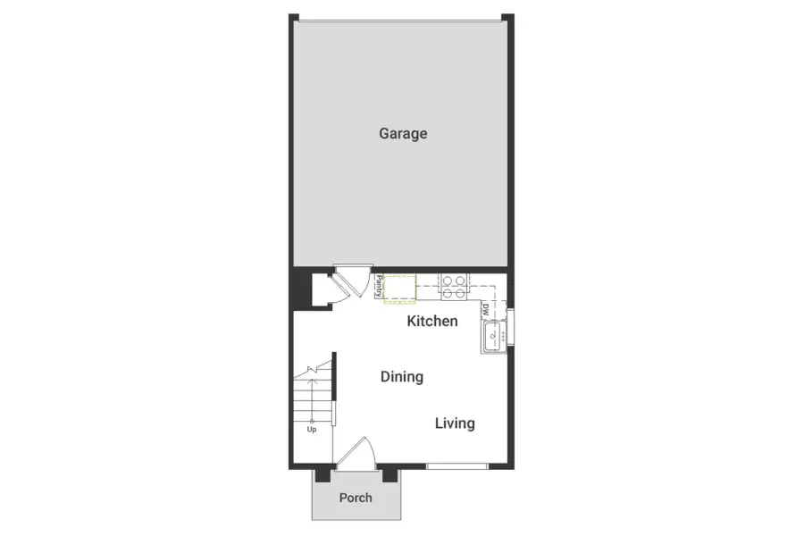 2D floor plan layout of this home in Banning Lewis Ranch, Colorado Springs, CO (Image 3).