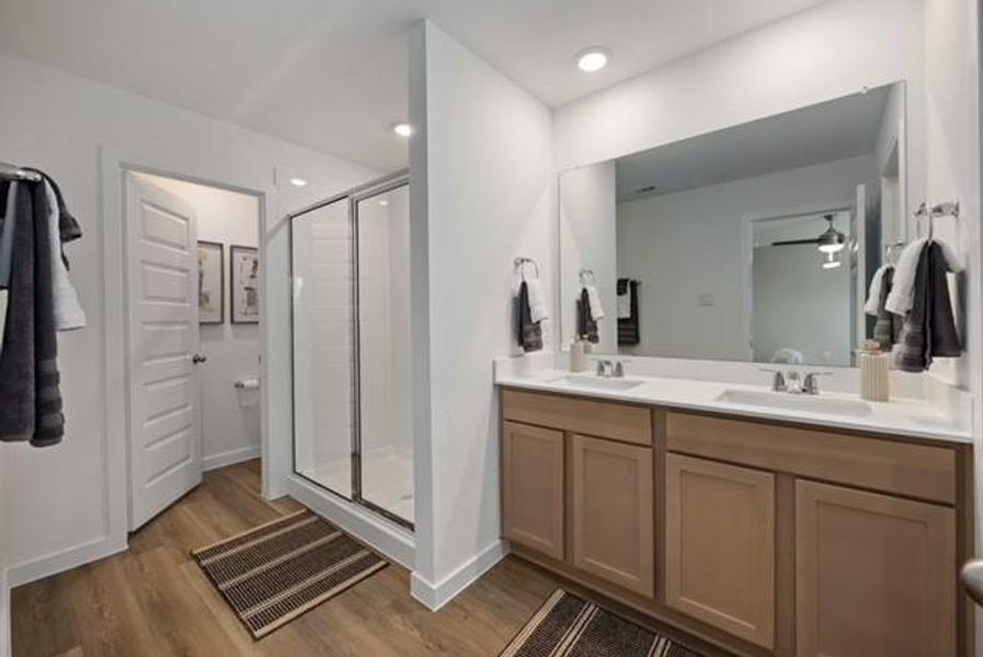 Furnished interior view inside a new home in Grand West, Houston (Image 7).