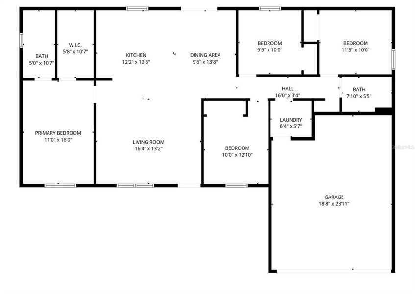 2D floor plan layout of this home in , Citrus Springs, FL (Image 4).