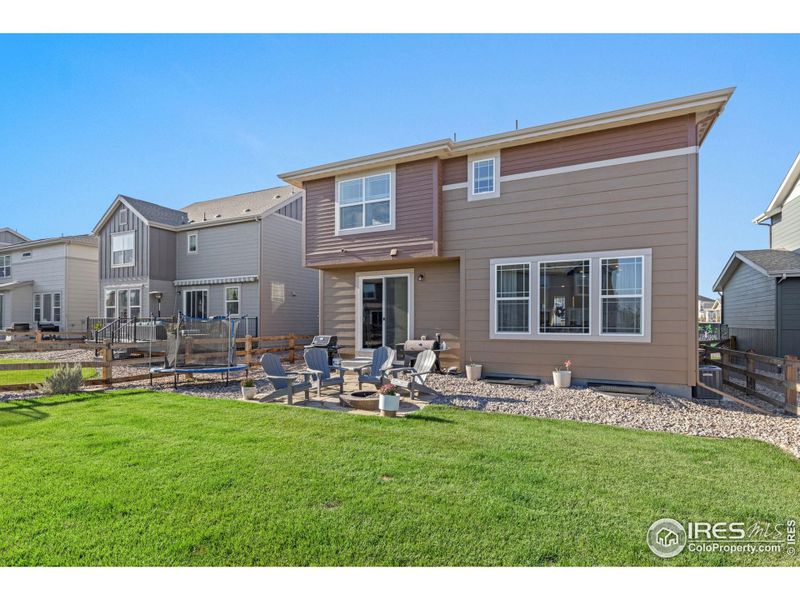 Backyard with Patio and Firepit