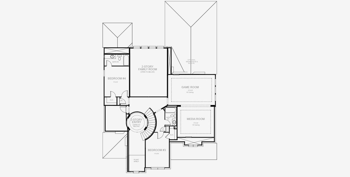 2D floor plan layout for the 3650W by Perry Homes in Lakes of Cane Island, Katy, TX (Image 4). 2D floor plan layout for the 3650W by Perry Homes in Lakes of Cane Island, Katy, TX (Image 4).