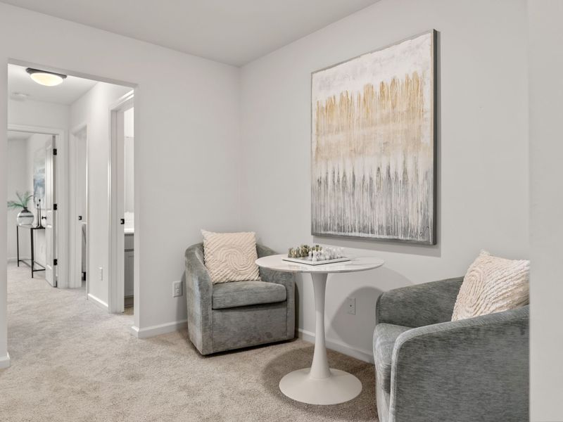 Representative furnished interior of a home built from the Haven TH by True Homes in Village Heights TH, Greensboro (Image 15). Representative furnished interior of a home built from the Haven TH by True Homes in Village Heights TH, Greensboro (Image 15).