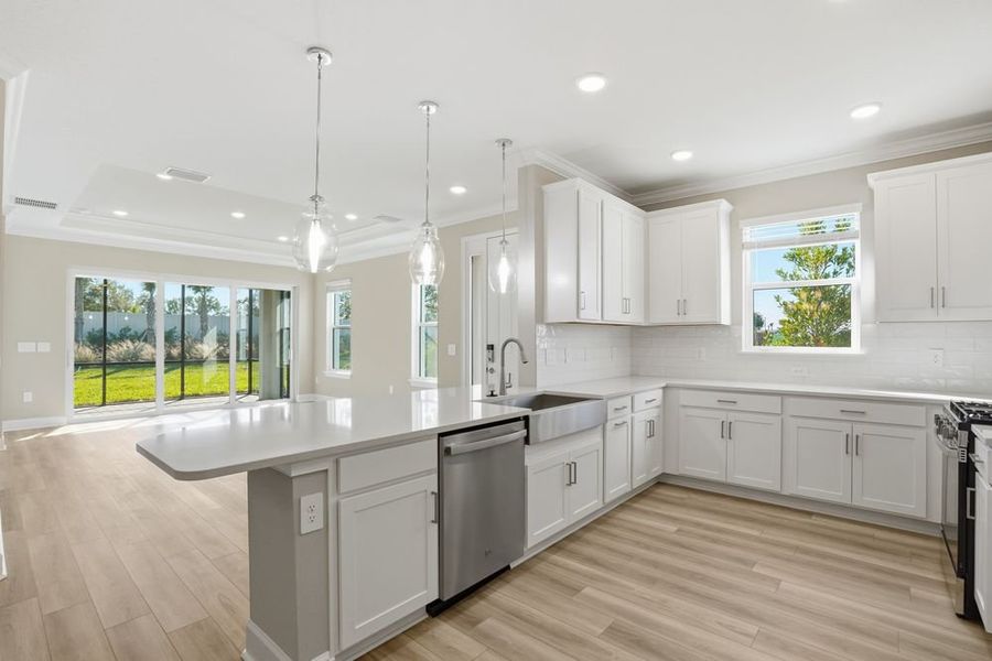 Furnished interior view inside a new home in Esplanade at Azario Lakewood Ranch, Lakewood Ranch (Image 9). Furnished interior view inside a new home in Esplanade at Azario Lakewood Ranch, Lakewood Ranch (Image 9).