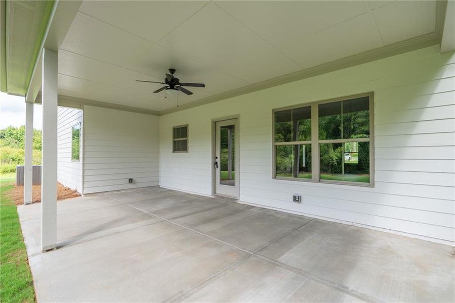 Exterior details and patio area of a home in , Social Circle (Image 3).
