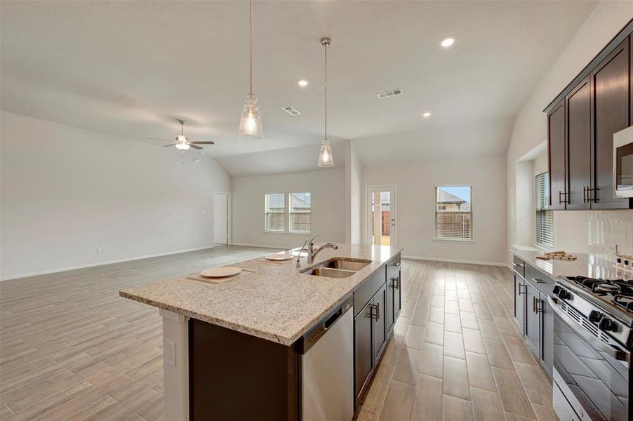 Furnished interior view inside a new home in The Preserve, Justin (Image 7).
