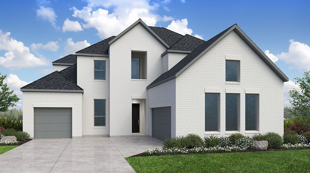 Representative exterior photo of a completed home built from the Coral by Taylor Morrison in The Ridge at Northlake, Argyle, TX (Image 2). Representative exterior photo of a completed home built from the Coral by Taylor Morrison in The Ridge at Northlake, Argyle, TX (Image 2).