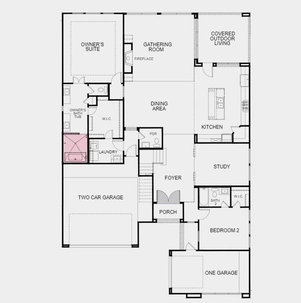 Structural options added include: free standing tub in Primary Bath shower, additional bathroom upstairs, double front doors.