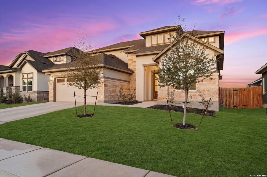 Front exterior of a new home in , Seguin, TX, highlighting curb appeal (Image 1). Front exterior of a new home in , Seguin, TX, highlighting curb appeal (Image 1).