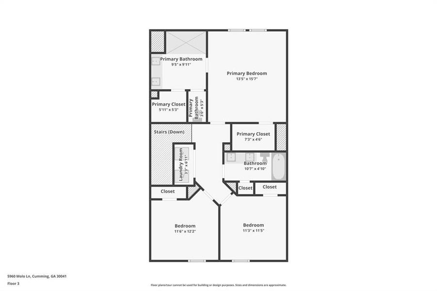 2D floor plan layout of this home in , Cumming, GA (Image 34).