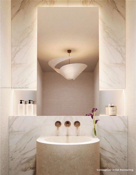 Close-up of interior finishes inside a home in , Miami Beach (Image 10).