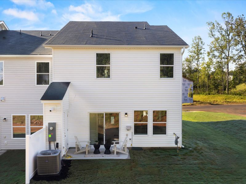 Exterior details and patio area of a home in Northbrook Village Townes, Taylors (Image 1).