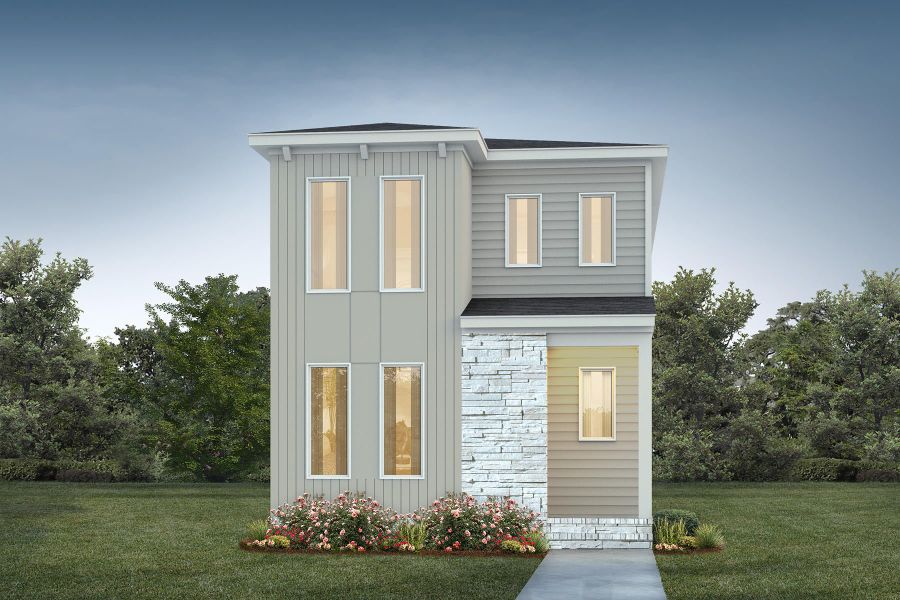 Representative exterior photo of a completed home built from the Terra C by Homes by Dickerson in NoVi Chatham Park, Pittsboro, NC (Image 1). Representative exterior photo of a completed home built from the Terra C by Homes by Dickerson in NoVi Chatham Park, Pittsboro, NC (Image 1).