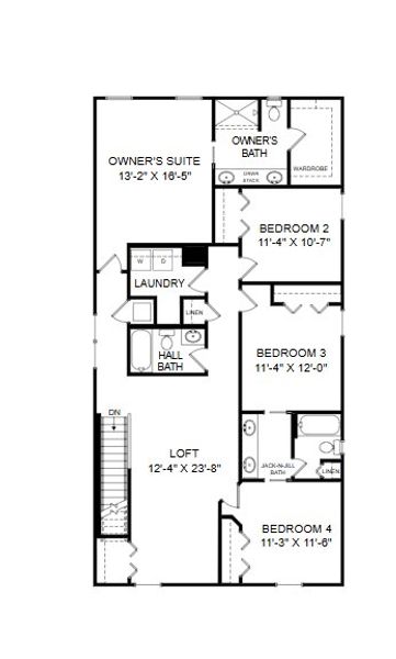 2D floor plan layout for the Westbrooke II by Highland Homes of Florida in Estates at Hickory Cove - Single-Family Homes, St. Cloud, FL (Image 4).