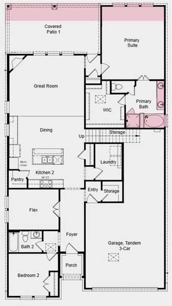 Additional Highlights Include: Extended primary suite and covered patio, slide-in tub at primary bath, upstairs secondary full bathroom, and media room. Additional Highlights Include: Extended primary suite and covered patio, slide-in tub at primary bath, upstairs secondary full bathroom, and media room.